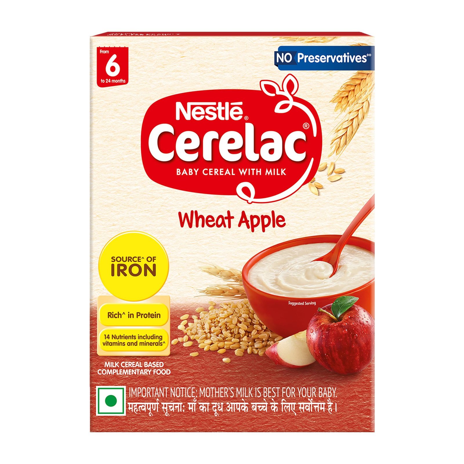 Nestlé CERELAC Baby Cereal Wheat Apple, STG-1, 360g