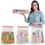 Shalimar Zip ‘N’ Slider Bags | Large (30.5 cm X 35.5 cm) | Pack of 30 Bags | Ziplock/Multi-Purpose Storage Bag | Reusable & Reclosable with Slider Lock | Color – Natural