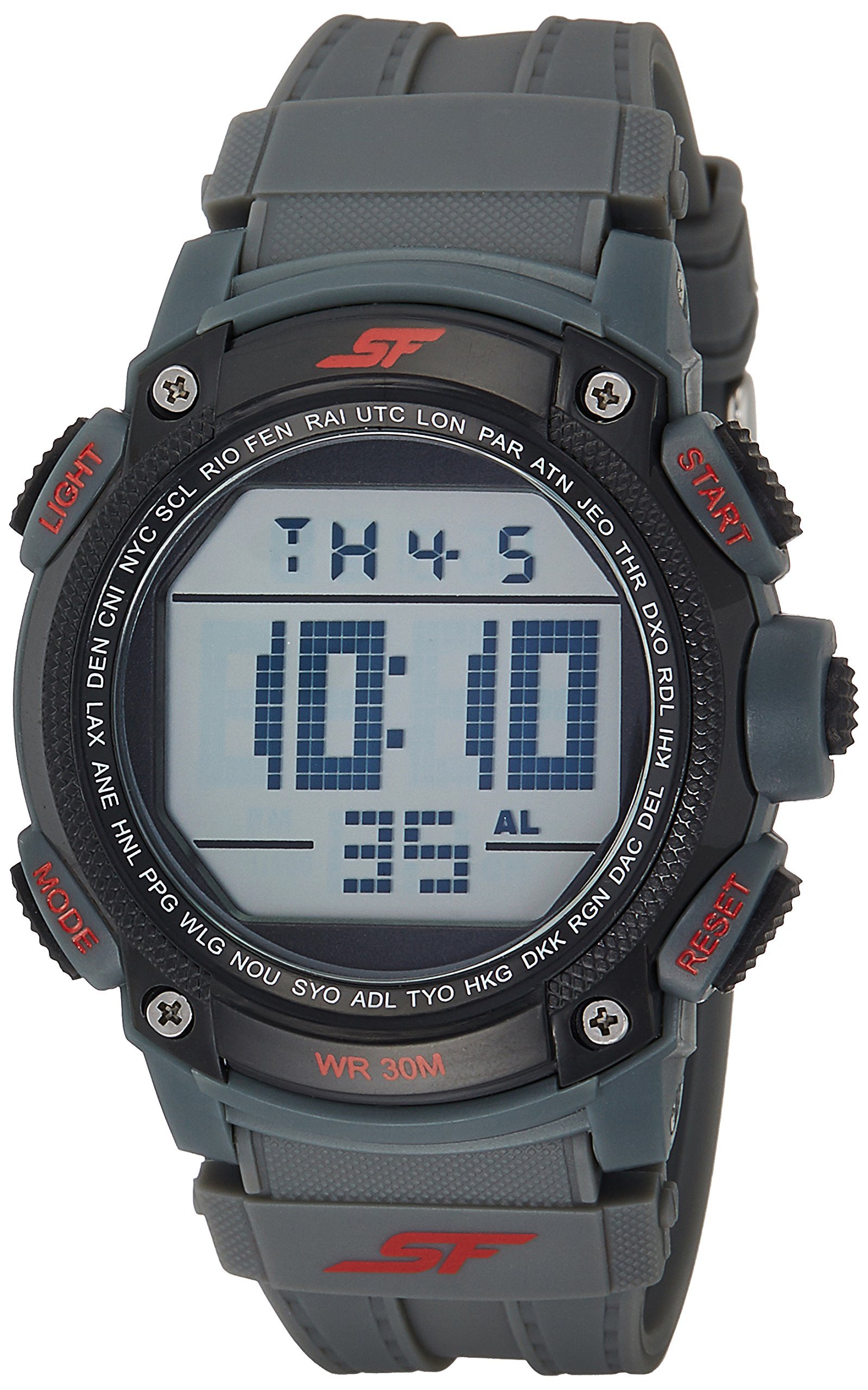 SF Digital SF Digital Black Plastic Strap Watch for Men – NT77073PP02