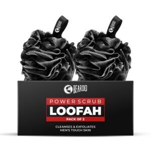 Beardo Power Scrub Large Loofah for bathing for men | Loofah Scrubber Exfoliator removes dead skin & Controls Oil | High Lather Creation | Cleanses & Exfoliates |Pack of 2 | Suitable for all Skin types | Made for Men & Women
