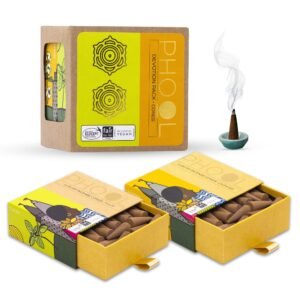 Phool Devotion Luxury Incense Cones | Tulsi & Jasmine Fragrance |