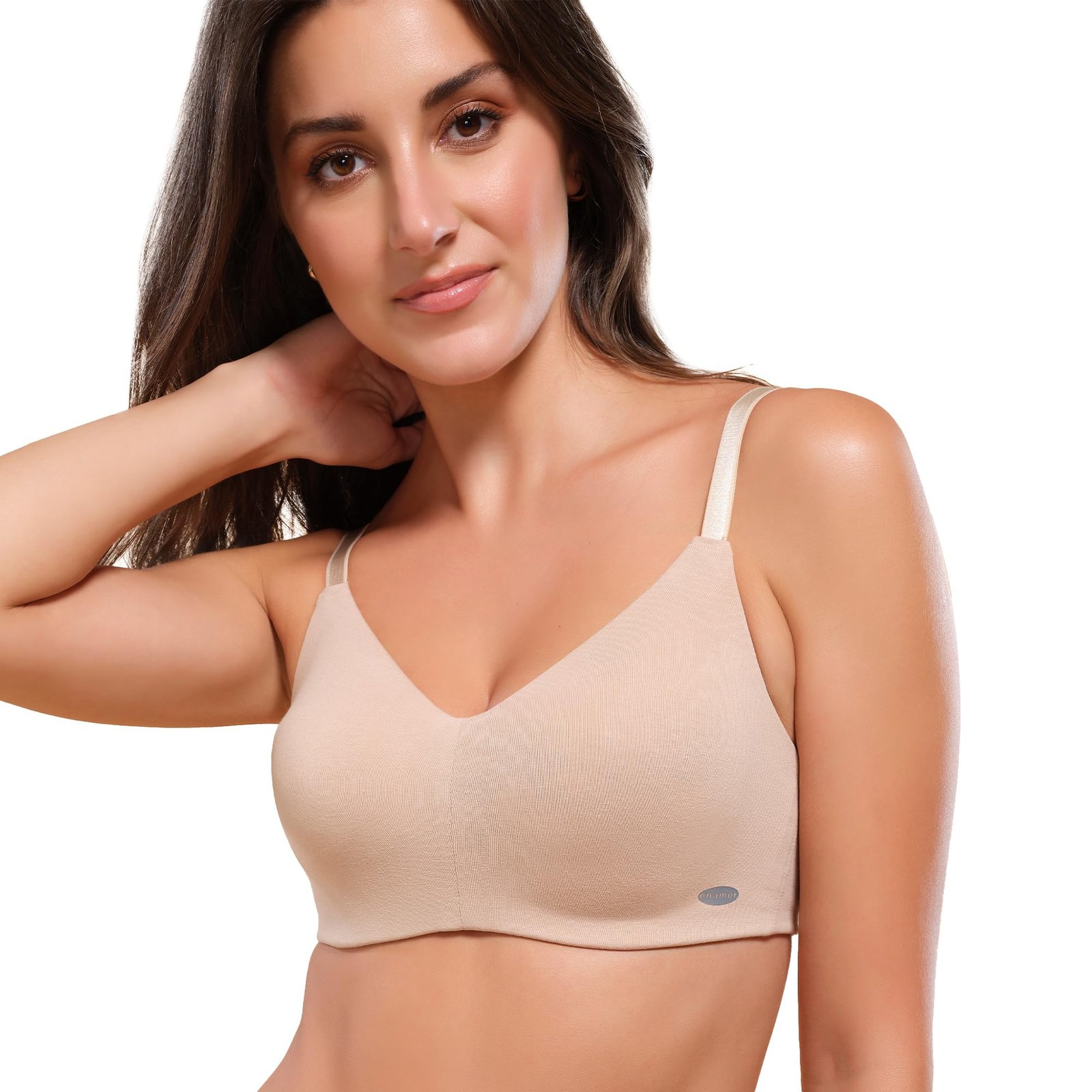 Enamor Women’s Everyday Cotton T-Shirt Bra – Non-Padded, Non-Wired, Full-Coverage, Pinch-Free, Ultra-Smoothing Design