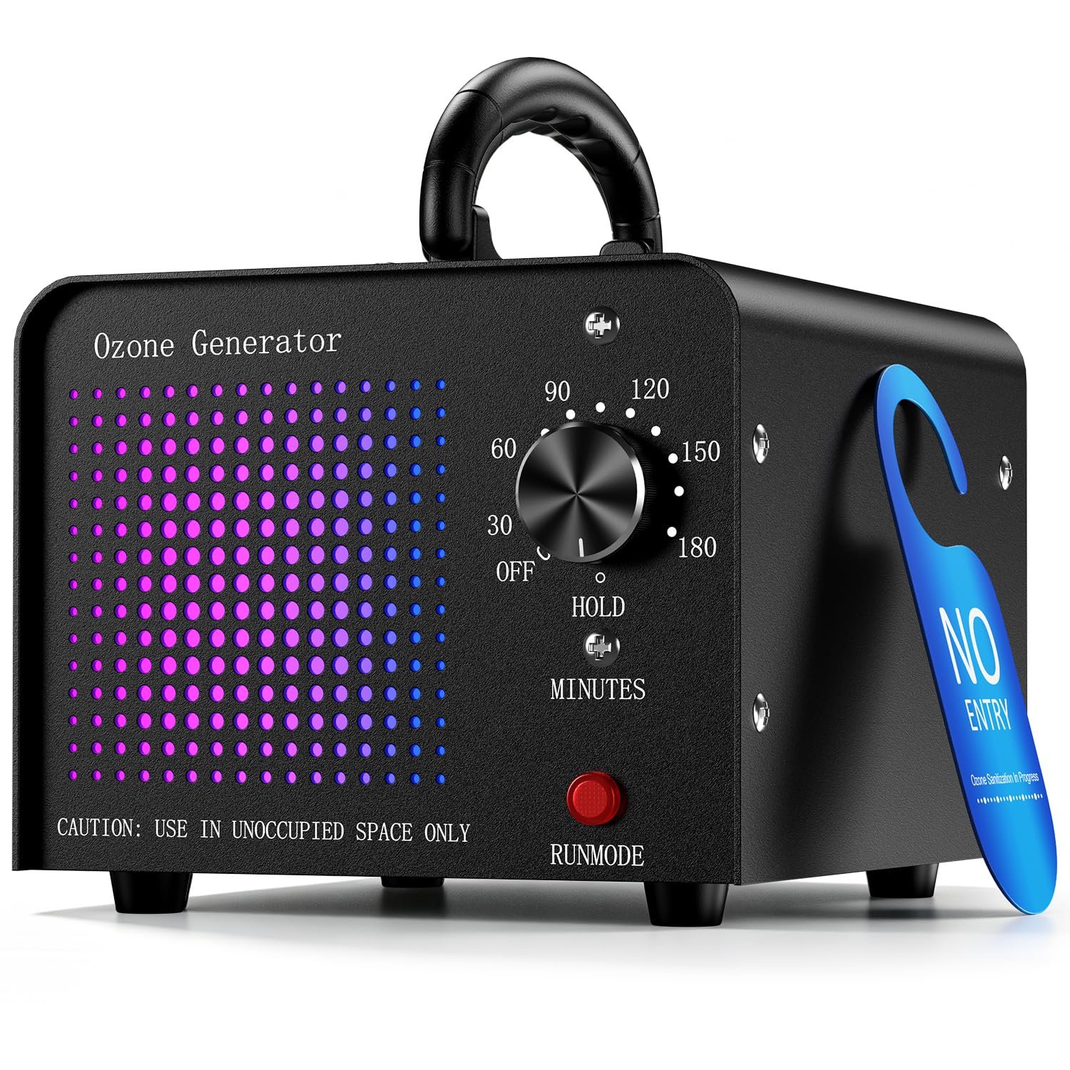 Medvoe 0zone Generator 30000mg – O3 Air Purifier for Home & Car, Ozone Machine Odor Removal for Smoke & Pet (Black)