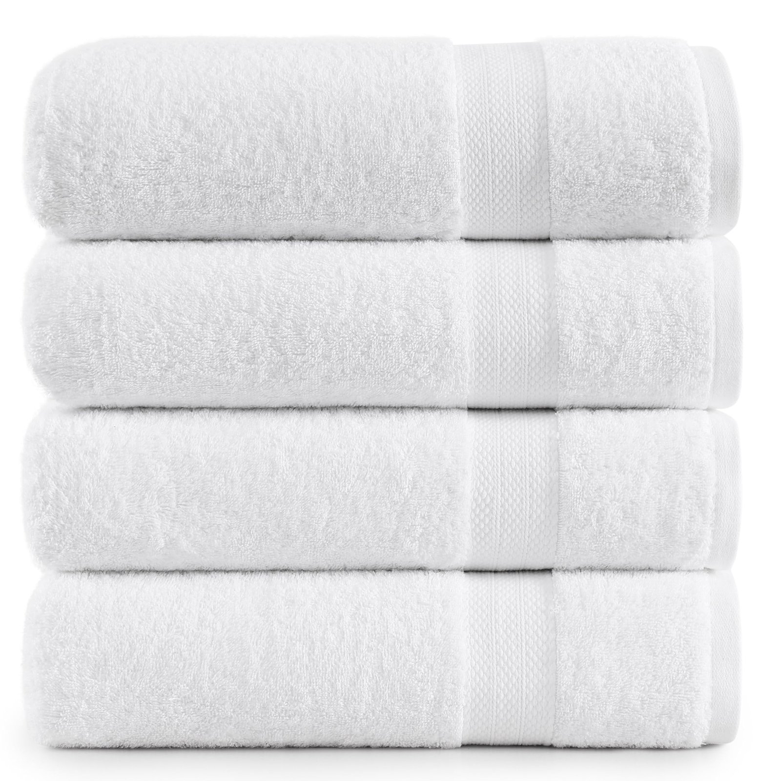 Lane Linen 100% Cotton 4 Pack Bath Sheets (35″x66″) – Ring Spun, Extra