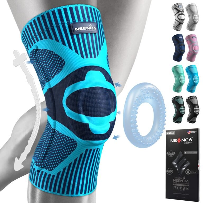 NEENCA Professional Knee Brace (Light Blue, L)