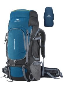 TRAWOC VALOR MAX 75 Ltr Travel Backpack Camping Hiking Trekking Bag Rucksack for Men & Women with Rain Cover/Shoe Compartment, English Blue, 3 Year Warranty