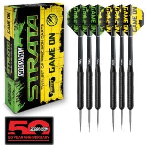 Red Dragon Strata 19 Piece Darts Set with Flights, Shafts & Red Dragon Checkout Card