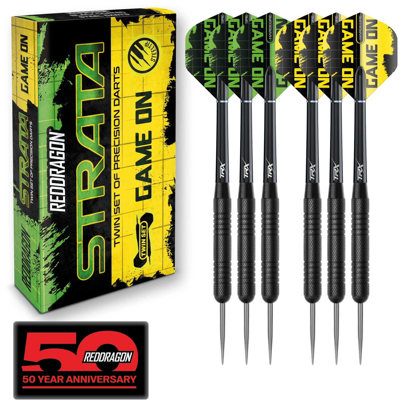 Red Dragon Strata 19 Piece Darts Set with Flights, Shafts & Red Dragon Checkout Card