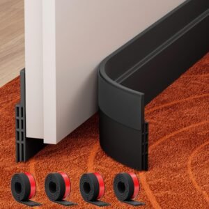 GroTheory 4 Pack Underdoor Draft Stoppers Home Improvement Weather Stripping Door Seal Garage Door Sweep Garage Window Blocker Insulation