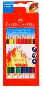 Faber-Castell Bi-Color Pencil Set – Pack of 12 (Assorted)