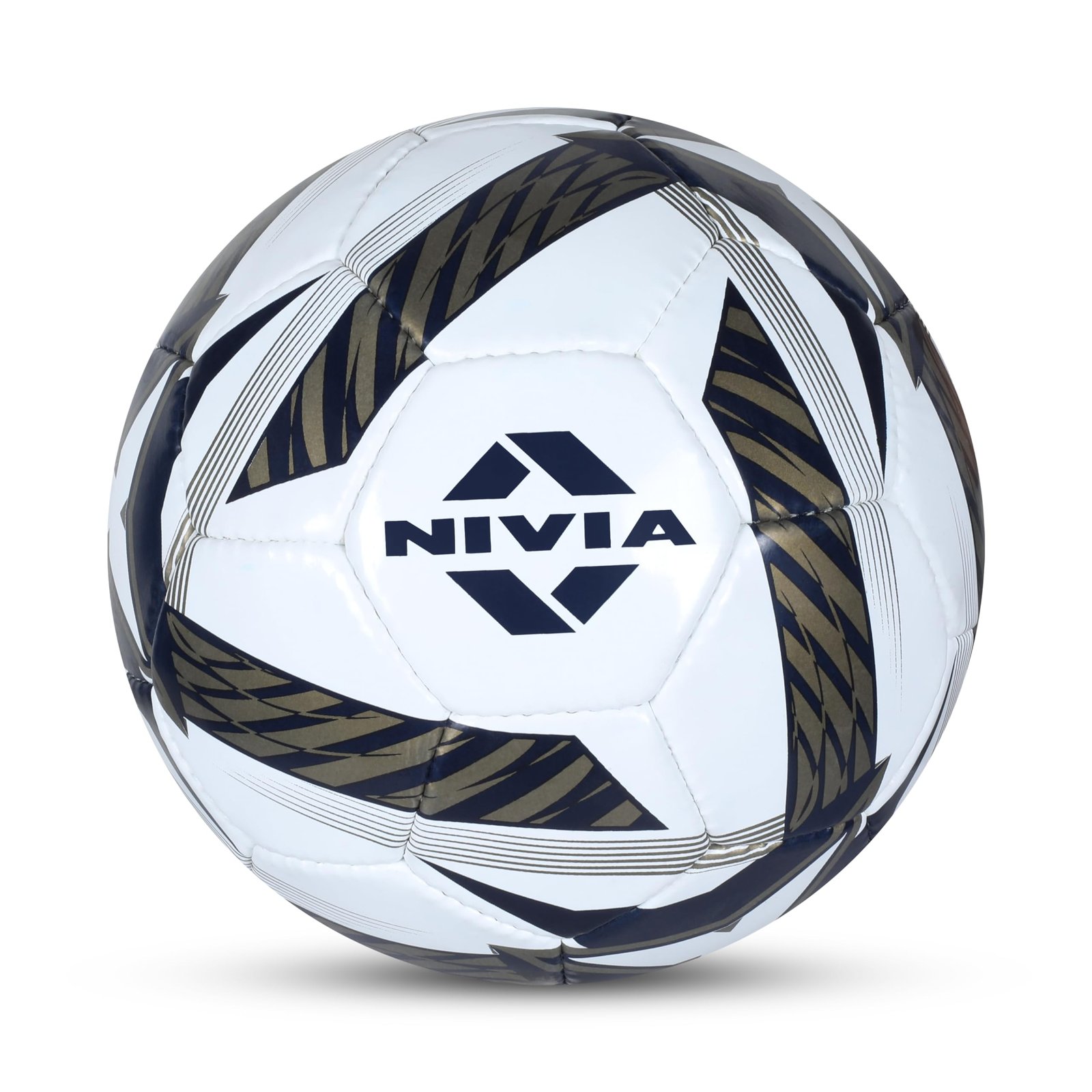 Nivia Shinning Star – 2022 Football (Size: 5)Outer Material: Rubber , Black & White