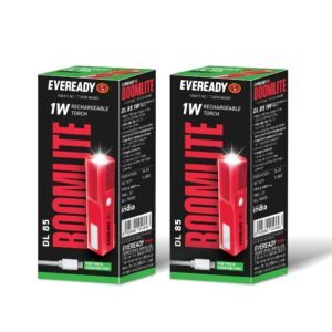 EVEREADY Boomlite DL85, Rechargeable 1W Torch Cum Emergency 2W Sidelight