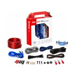 BOSS AUDIO RCA KIT2 8 Gauge Installation Wiring Kit For Amplifier, Multicolor