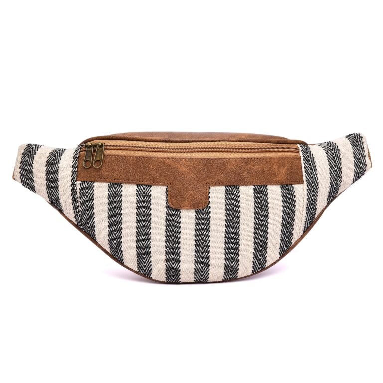 K London Multicolor Canvas Waist Bag for Men & Women | Stylish Travel Fanny Pack with Adjustable Strap | Passport Holder, Belt Pouch for Outdoor, Running, Daily Use | Lightweight Crossbody Bag