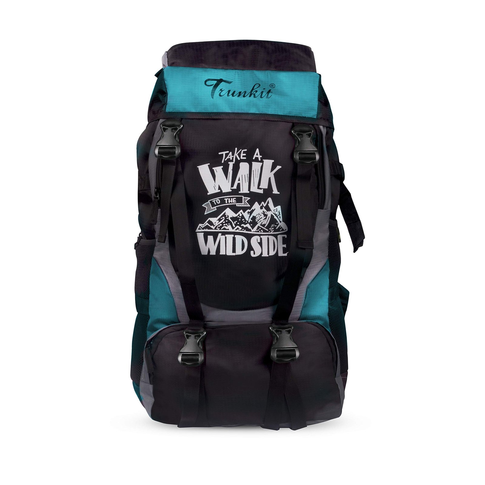 Trunkit Adventure Series Water Resistance Trekking Hiking Travel Bag with Shoe Compartment Rucksack – 55 L