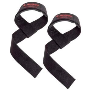 Harbinger Padded Cotton Lifting Straps with NeoTek Cushioned Wrist (Pair)
