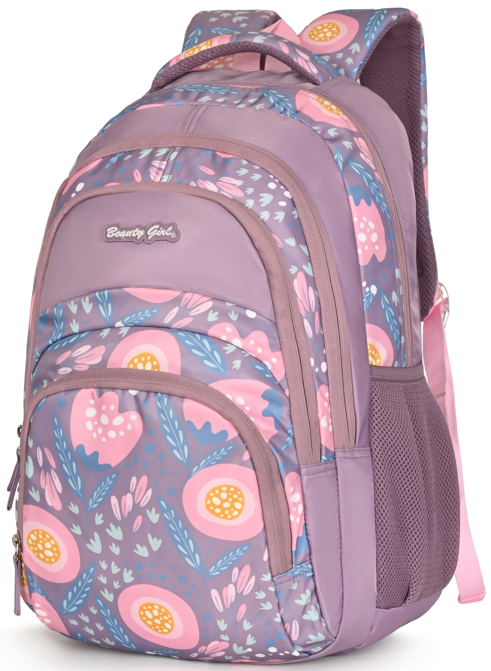 BEAUTY GIRLS BY HOTSHOT FLORAL_1594|SCHOOL BAG|TUTION BAG|COLLEGE BACKPACK|LARGE SIZE|WATER RESISTANT|19 INCH|FOR GIRLS & WOMEN|36 LITERS BACKPACK