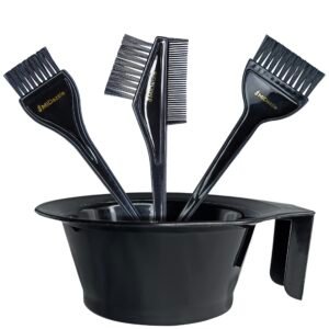 Omidazzle Professional Use Hair Coloring Dyeing Kit Brush with Bowl (Black)