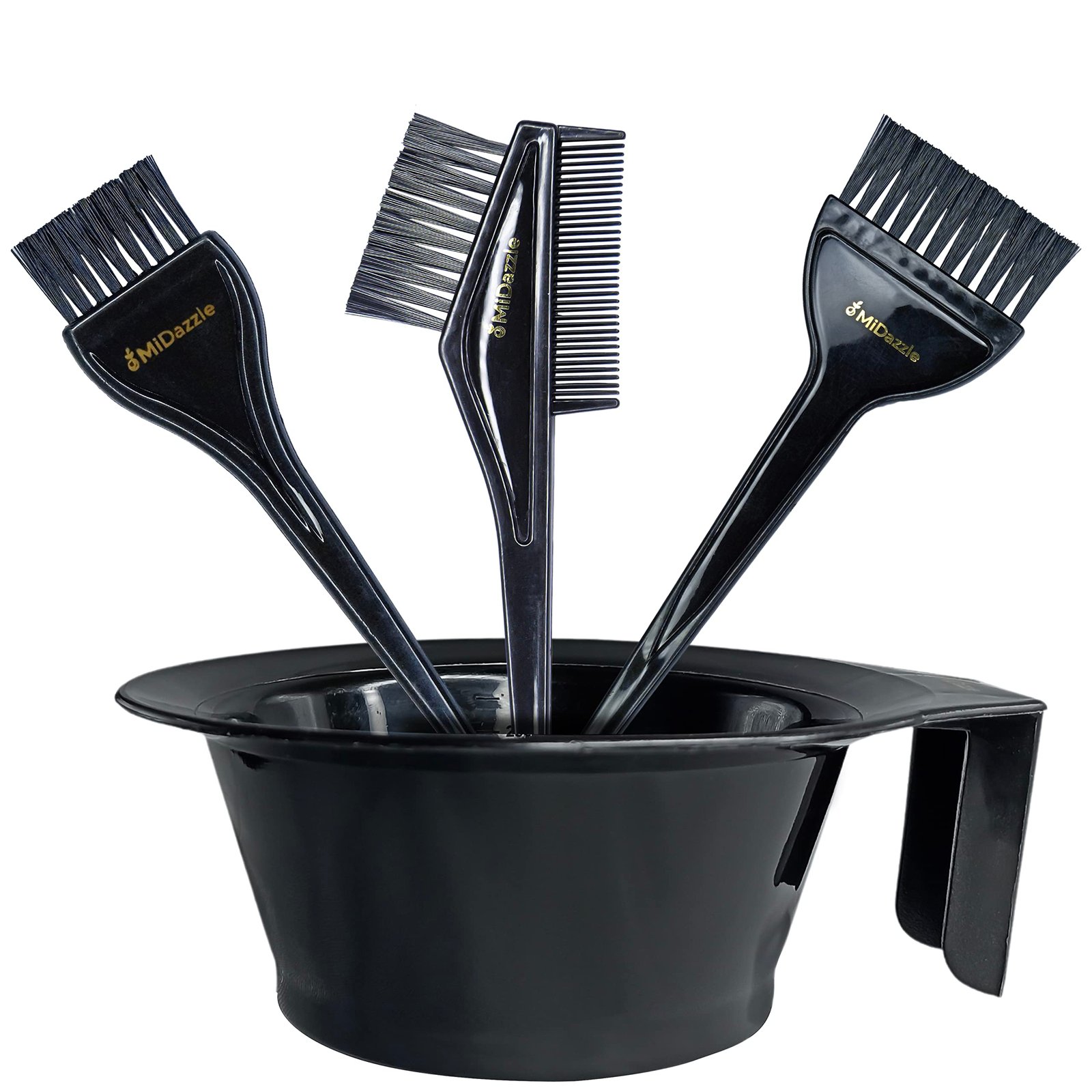 Omidazzle Professional Use Hair Coloring Dyeing Kit Brush with Bowl (Black)