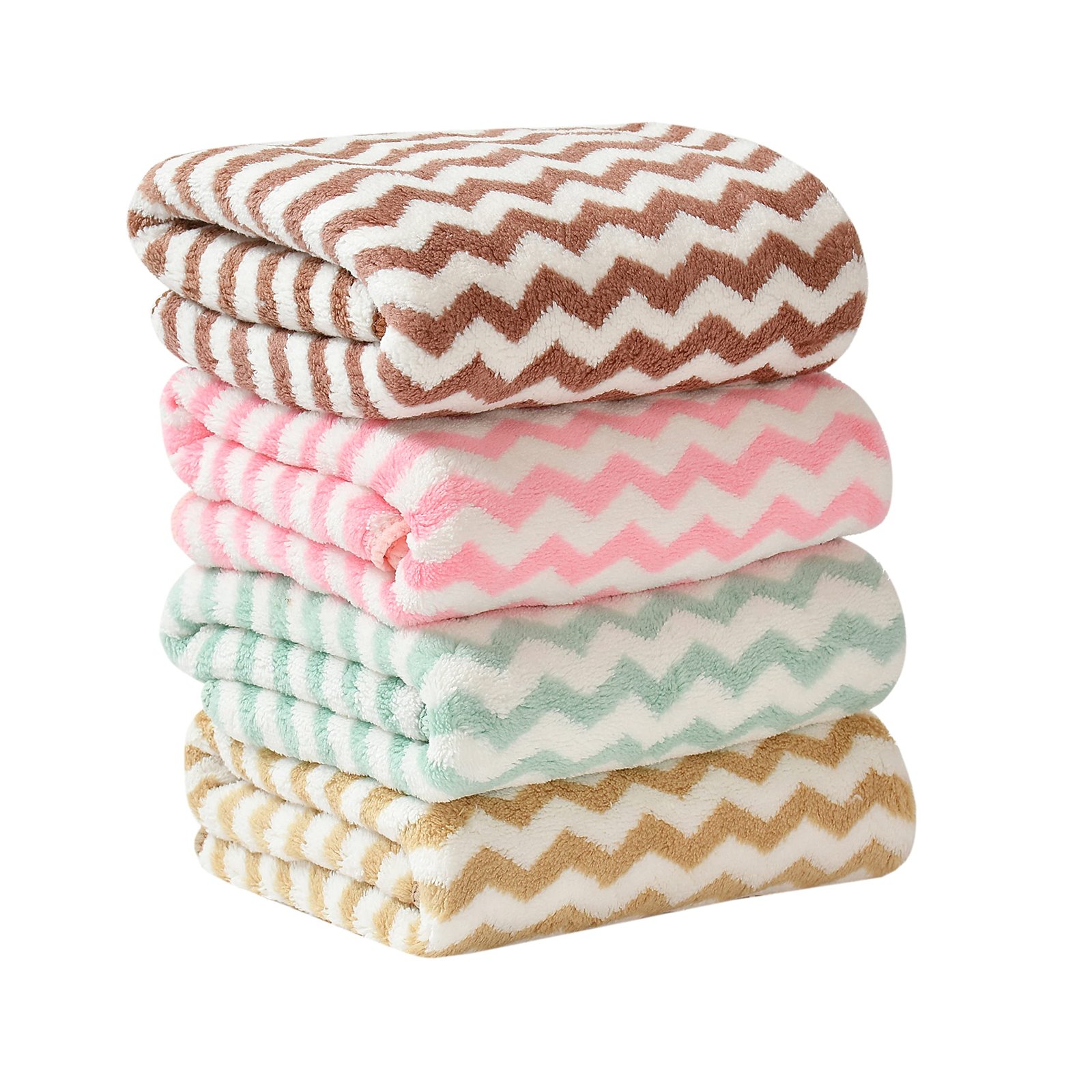 UrbanLeaf Super Soft Microfiber Designer Hand Towels (Multicolours) – 4 Pieces, 400 GSM