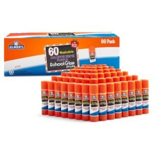 Elmer’s Disappearing Purple School Glue Sticks, 0.24 Ounce Each, 60-Pack (E503)
