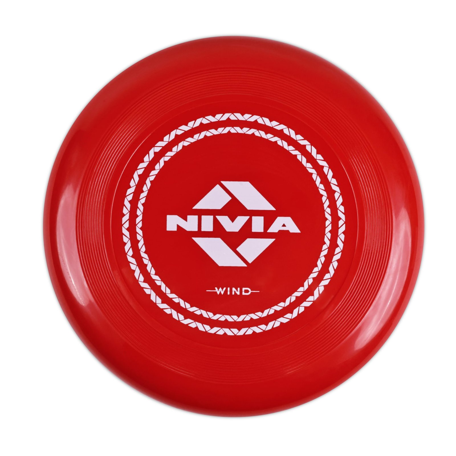 Nivia Frisbee for Outdoor Sports Games, Throwing Discs for Kids, Adults, and Dogs, Unbreakable Soft Flexible Plastic (Bright Red, Large)
