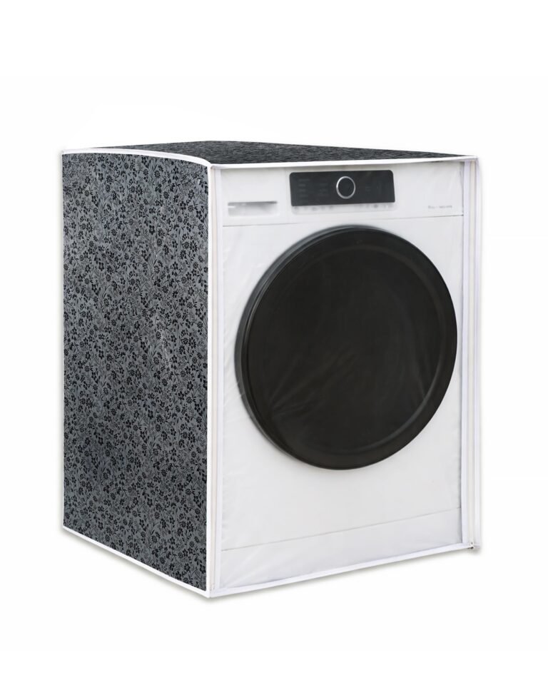 Classic® Front Load Washing Machine Cover Suitable for Samsung 8.5 Kg, 9 Kg, 9.5 Kg, 10 Kg, 10.5 Kg, 11 Kg, 11.5 Kg, 12 Kg (72cmsX63cmsX81cms, Black & Grey)