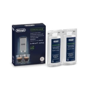 De’Longhi Brand Original Descaler for Coffee Machine, EcoDecalk 200 ml (2 X 100 ml), 100% Natural (Plant Based) & Safe, Made in Italy, Preserves Authentic Coffee Flavor, Prolongs Machine Lifespan