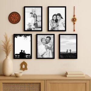 Art Street A4 Size Photo Frame For Wall Set of 5 Black Picture Frame For Home and Office Decoration, Size -8×12 Inches