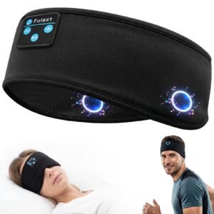 Sleep Headphones Bluetooth 5.4 Headband, Wireless Sleep Headphones with Ultra-Thin HD Stereo Speakers for Side Sleepers, Sweatproof Sports Headband for Workout Yoga Running Cool Gadget Unique Gifts