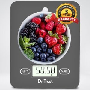 Dr Trust (USA) Electronic Kitchen Digital Scale Weighing Machine – 517 (Gray)