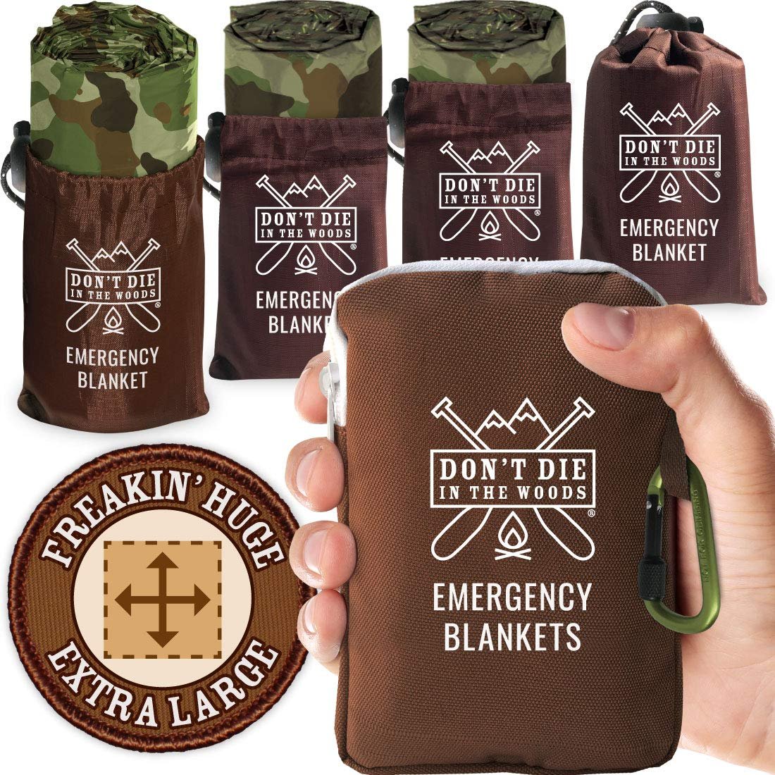 Don’t Die in The Woods – Freakin’ Huge Emergency Blankets [Camo]