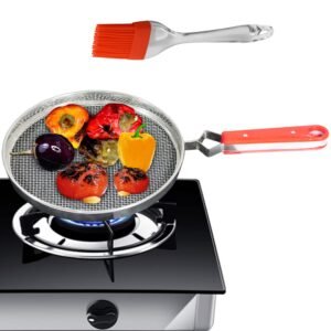 Leczonio pulka Grill for Gas Stove, phulka Grill, Jali for Kitchen Cooking, papad Roaster, roti Grill, brinjal Roaster, baigan bharta Grill, roti Jali Steel mesh Griller