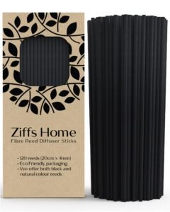 120 Black Fibre Reed Diffuser Sticks – 20cm x 4mm – Thick Diffuser Reeds