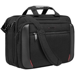 EMPSIGN Laptop Bag Mens Briefcase, Fits 17.3 Inch Messenger Bag, Black