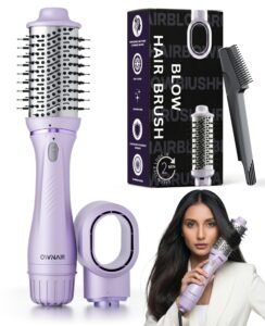 Ownair Hot Air Brush for Hair with Dryer, 4 Heat & Speed Modes, Warm Air Styling, 1200 Watts, Hair Dryer for Women, Styling Brush with 360° Swivel Cord for Easy Styling