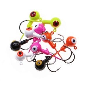 Fishing Lures Jig Heads,Ball Heads 1/32oz-1oz,Sharp Fishing Hooks for Freshwater or Saltwater