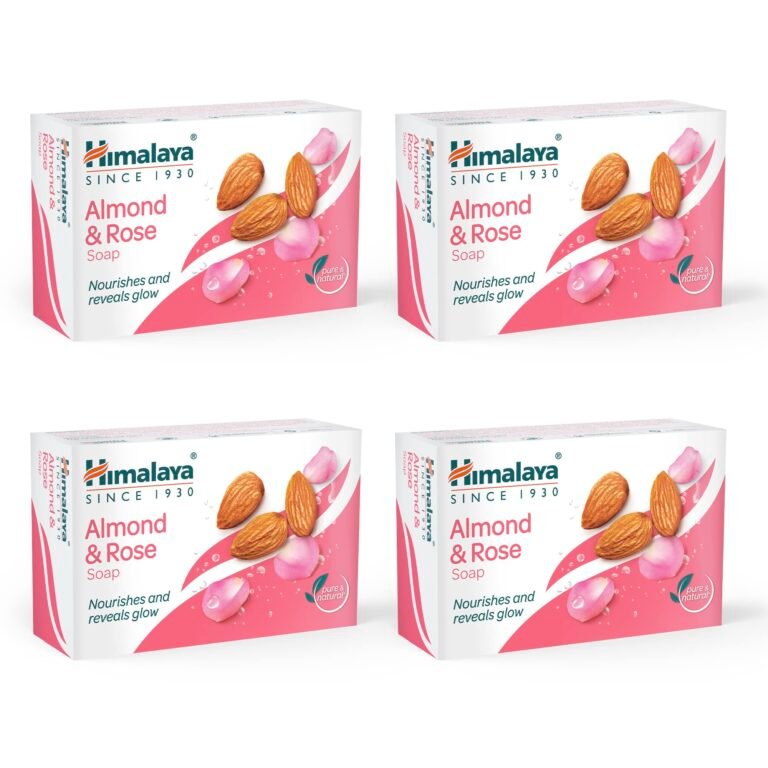 Himalaya Herbals Soap, Almond and Rose, 125g (Pack of 4, Save Rupees 20)