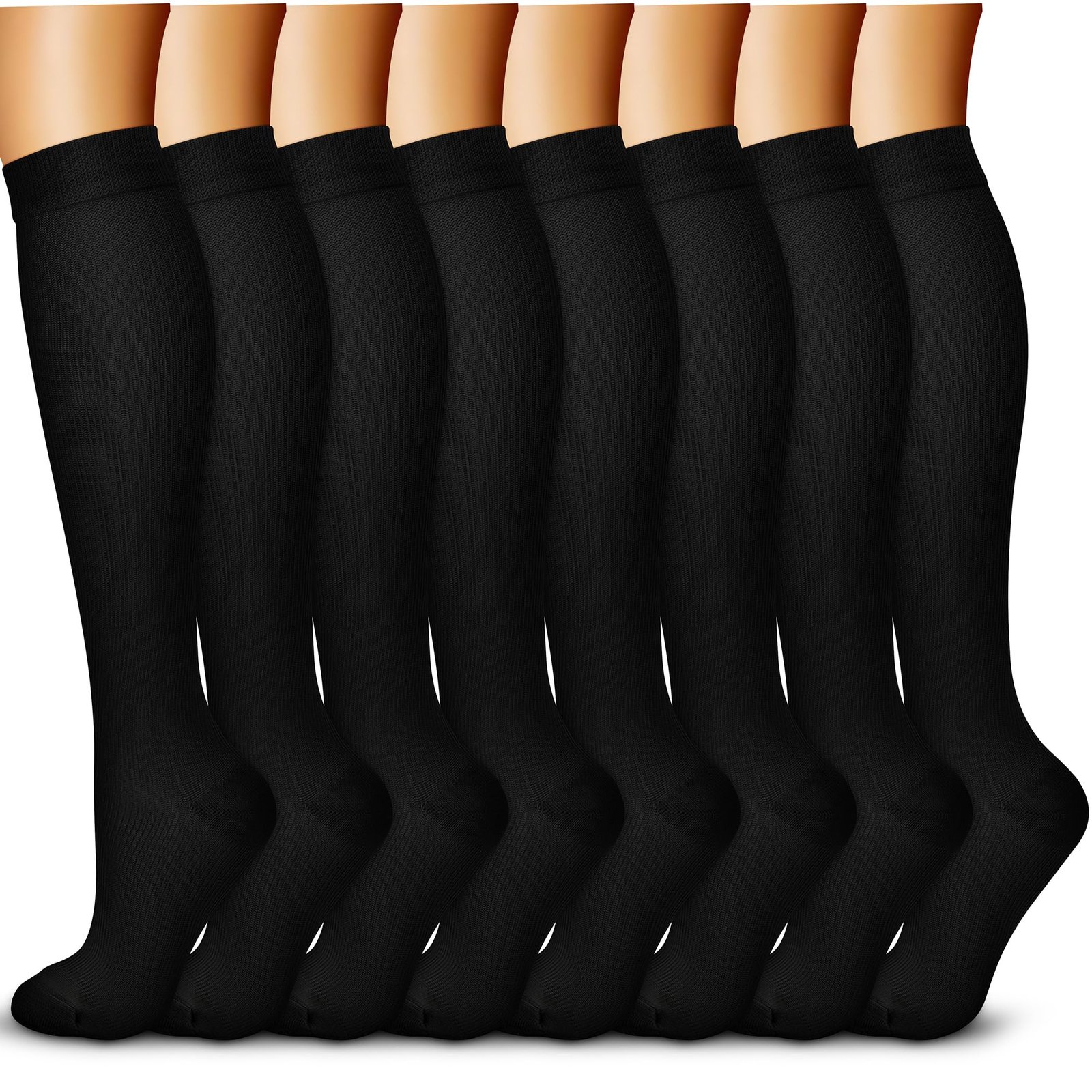 Copper Compression Socks (7 Pairs) for Men & Women – Best for Running,Athletic,Medical,Pregnancy and Travel – 15-20mmHg