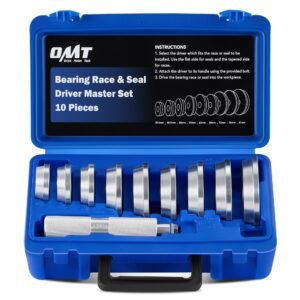 Orion Motor Tech 10pcs Bearing Race and Seal Bushing Driver Install Set 9 Discs Collar Axle Housing with Carrying Case Master/Universal Aluminum Kit for Automotive Wheel Bearings