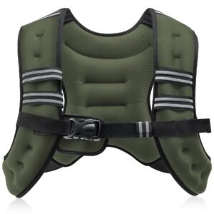 ZELUS Weighted Vest 20lbs./ 12lbs. Weight Vest with Reflective Stripe for Workout, Strength Training, Running, Fitness, Muscle Building, Weight Loss, Weightlifting