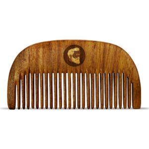Beardo Compact Wooden Comb | Style your beard hassle-free | Pocket-size Elegant Comb for hair & Beard styling | Light Weight For Healthy & Stylish Beard