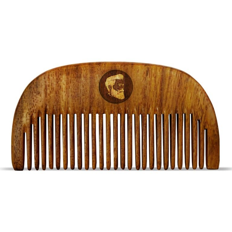 Beardo Compact Wooden Comb | Style your beard hassle-free | Pocket-size Elegant Comb for hair & Beard styling | Light Weight For Healthy & Stylish Beard