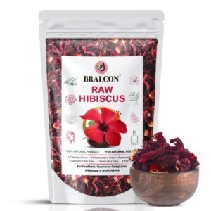 BRALCON Organic Raw Hibiscus 100g Dry Hibiscus Flower Rosa-Sinensis for Hair Care & Face Pack Gudhal Ka Phool for Hair Growth, Skin Care Pure Raw Form Conditioner