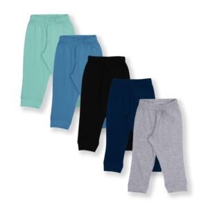 YUV Baby Boy Regular Fit Jogger Pants, Cotton Lower for Boys Camping Accessories Soft Breathable Lightweight for All Season-6 to 36 Months-Pack of 5