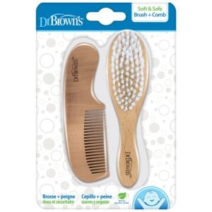 Dr. Brown’s Soft and Safe Brush + Comb Wooden Birth to 24M