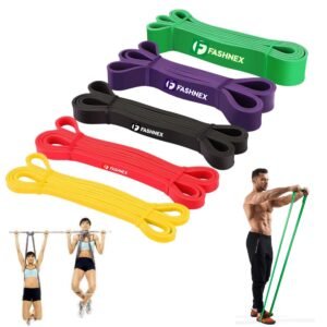 FASHNEX Resistance Bands, Pull Up Assist Exercise Band, Perfect for Mobility, Body Stretching, Powerlifting, Home Workout, Fitness Training Loop Bands for Men & Women
