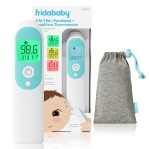 3-in-1 Ear, Forehead + Touchless Infrared Thermometer for Babies, Toddlers, Adults, and Bottle Temperatures by Frida Baby