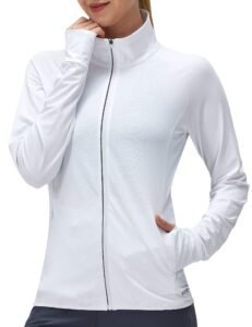 KPSUN Women’s UPF 50+ UV Sun Protection Clothing Long Sleeve Athletic Hiking Shirts Lightweight SPF Zip Up Outdoor Jacket