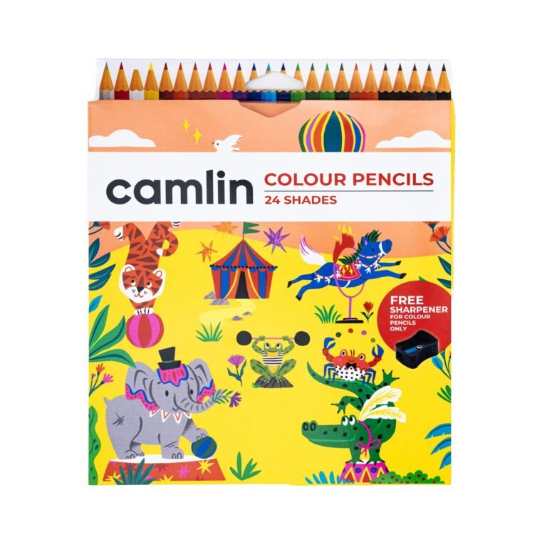 Camlin Kokuyo 4192567 24-Shade Full Size Colour Pencil Set (Assorted)